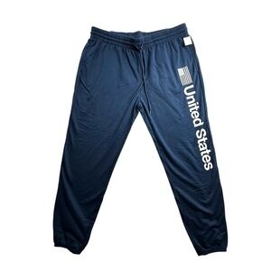 United States Navy Blue‎ Graphic Jogger Sweatpants Mens XXL Patriotic USA Flag